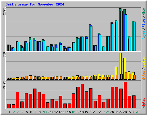 Daily usage for November 2024
