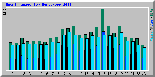 Hourly usage for September 2018