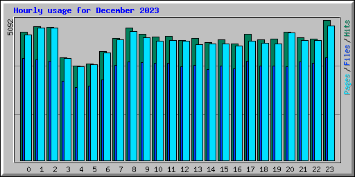 Hourly usage for December 2023