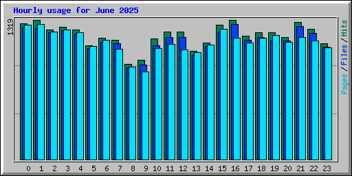 Hourly usage for June 2025