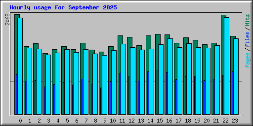 Hourly usage for September 2025