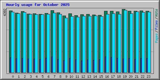 Hourly usage for October 2025